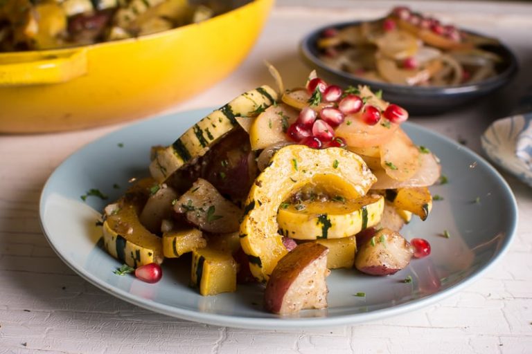 Roasted Delicata Squash with Apple & Onion Sauce Recipe