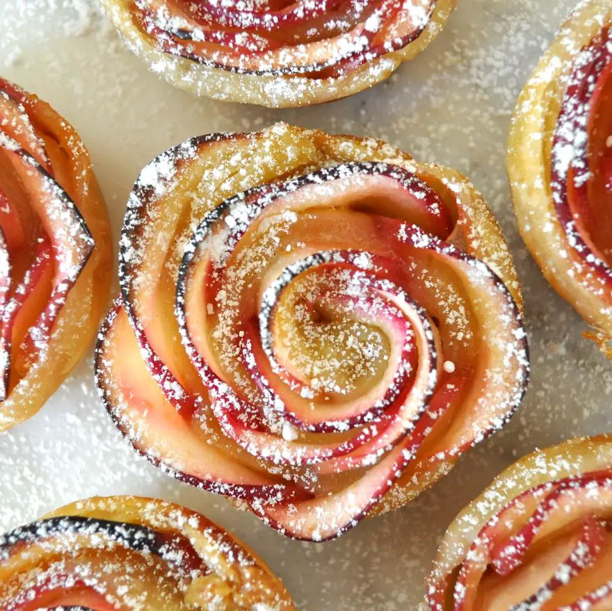 Apples Roses Wrapped in Pastry