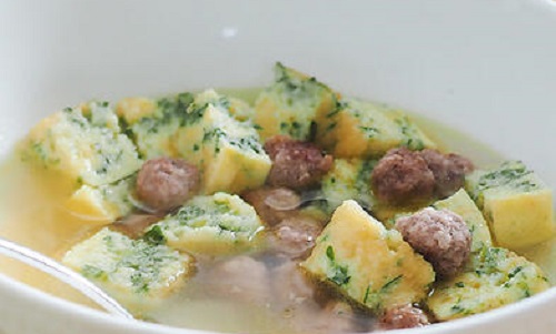 Brudo Abruzzese (traditional bone broth with mini meatballs and ...